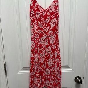 GAP Red and White Sleeveless Sundress